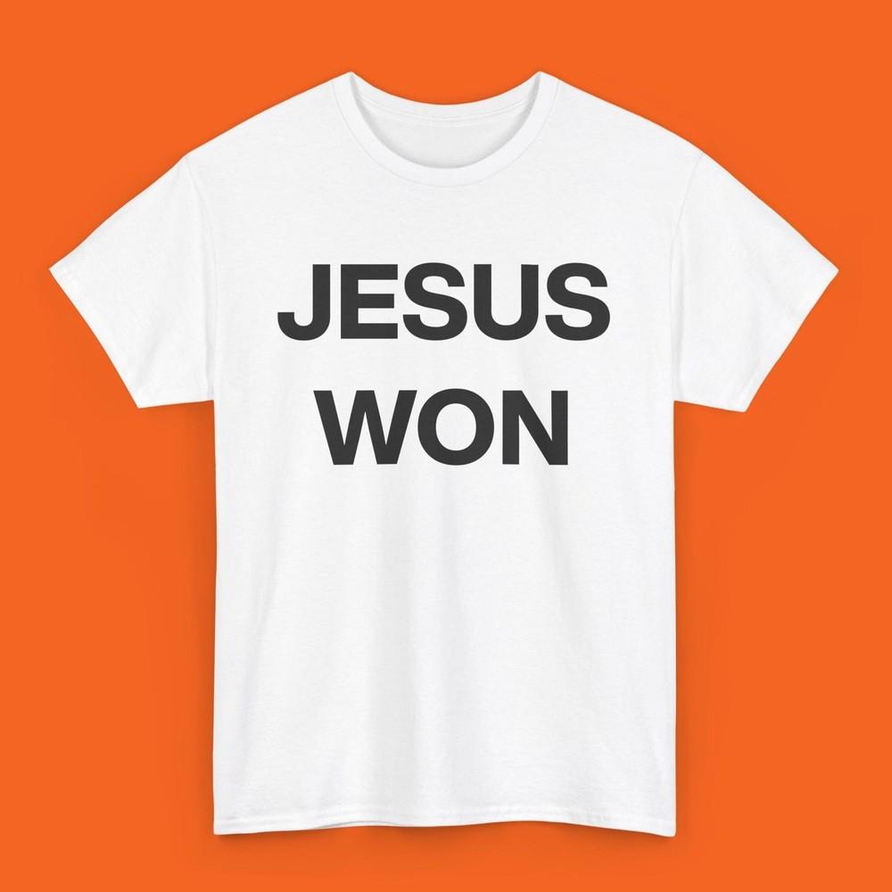Футболка «Иисус Победил», Христианская футболка, Футболка с библейским стихом, Христианская одежда, Унисекс футболка XXXXL