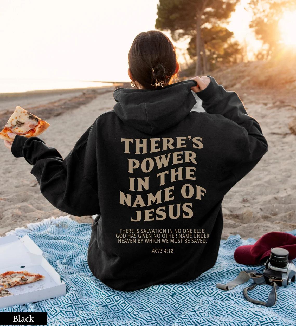 Христианская толстовка с капюшоном Христианская толстовка Толстовка с изображением Иисуса 5XL чёрный